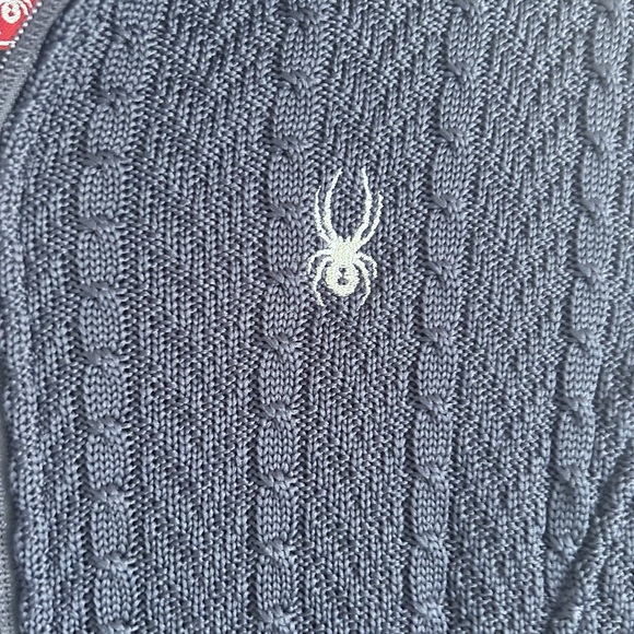 Spyder Black Cable Knit Jacket - Picture 4 of 5